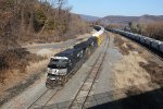 NS 9940 and 9602 bring train 11J into Enola yard